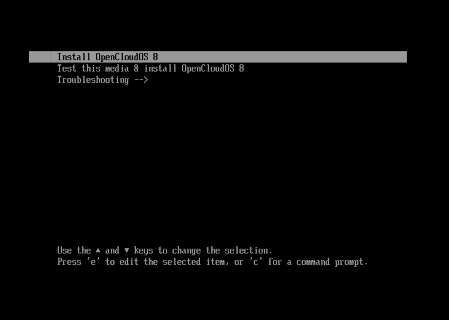 OpenCloudOS V8 Installation example picture