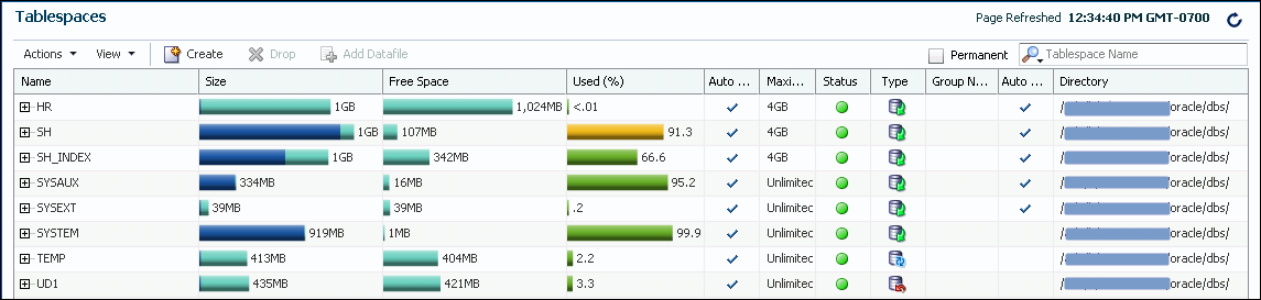 Description of exp_tablespaces_page.gif follows Description of exp_tablespaces_page.gif follows