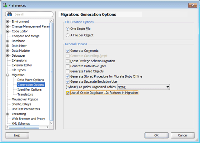 Setting Migration Preferences Setting Migration Preferences