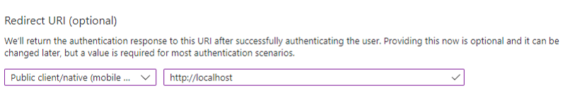 Description of azure-redirect-uri.png follows Description of azure-redirect-uri.png follows