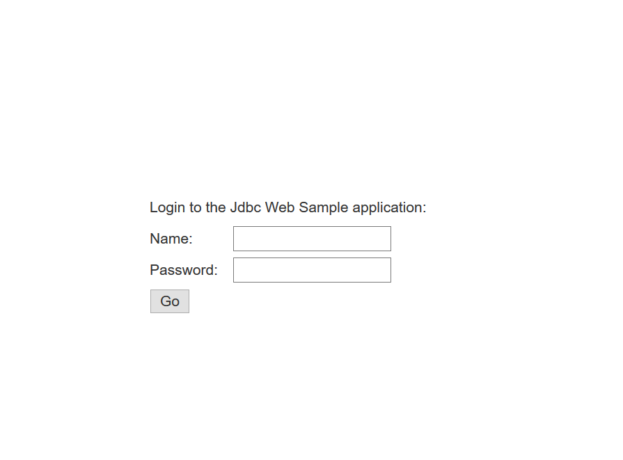 A login page to enter the username and password.
