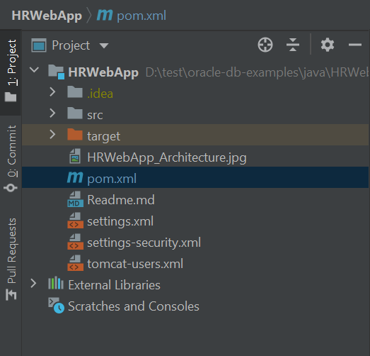 Select pom.xml Select pom.xml