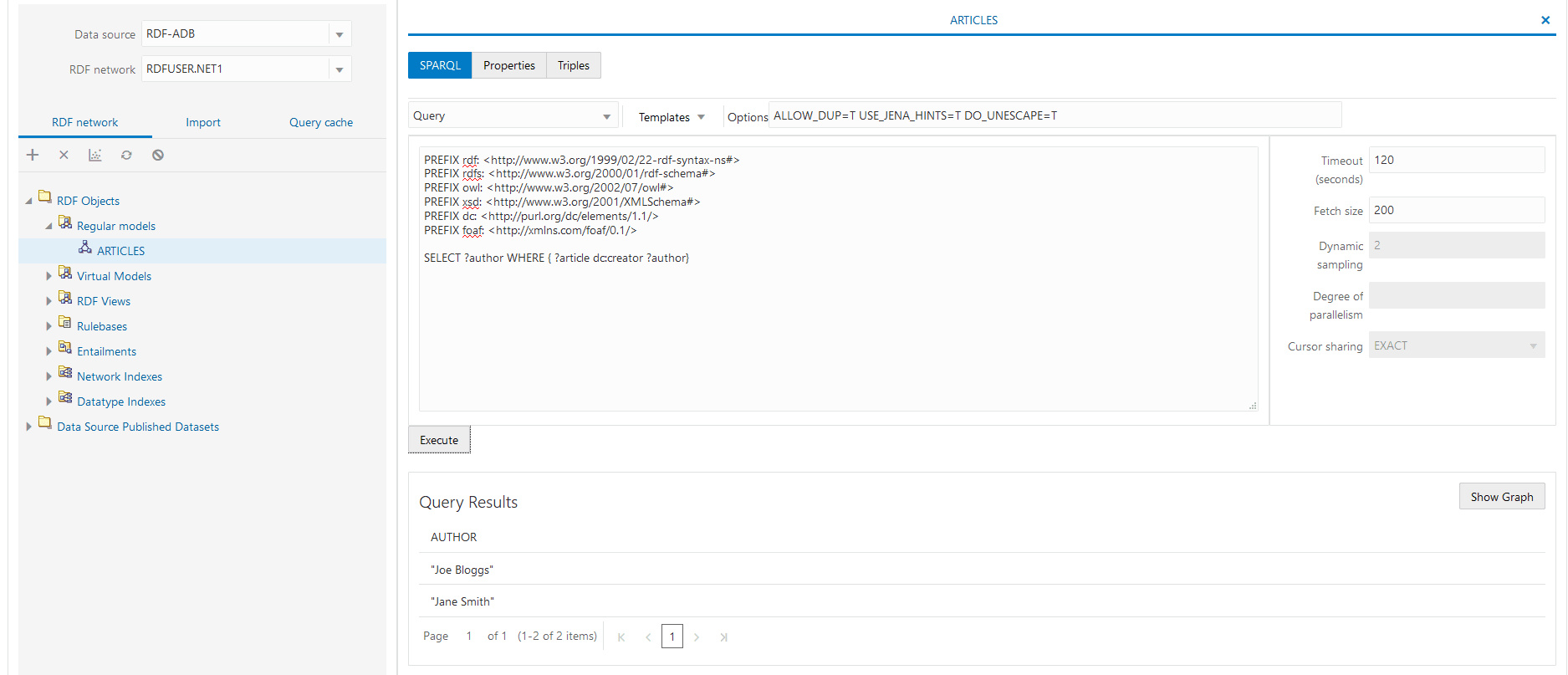 Running SPARQL Query in RDF Query UI Running SPARQL Query in RDF Query UI